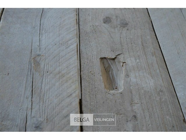 Steigerhouten rek met ijzeren frame 4m op b79 op h79 cm - afbeelding 6 van  6