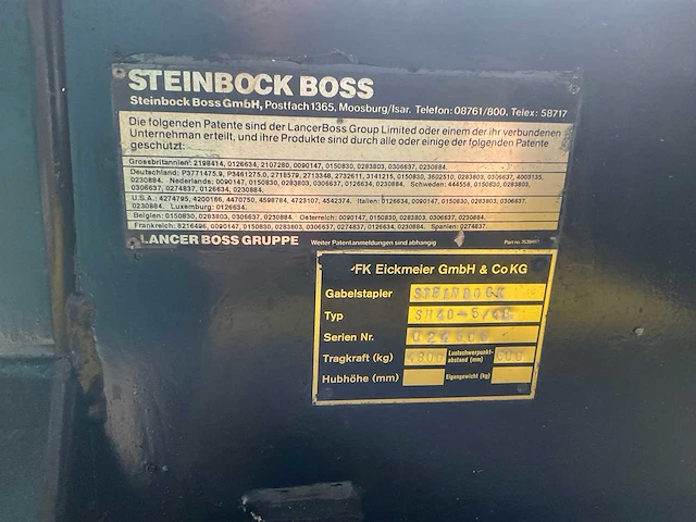 Steinbock boss sh40-5 vorkheftruck - afbeelding 15 van  16