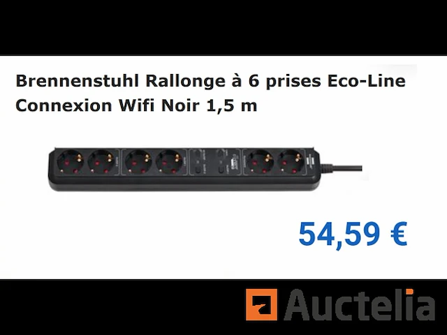 Stekkerdoos (6 stopcontacten) brennenstuhl connect eco-line wifi - afbeelding 1 van  1