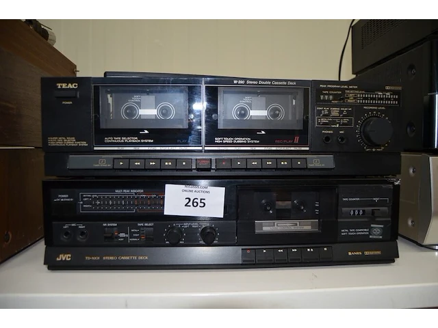 Stereo double cassette deck teac w-390, stereo cassette deck jvc td-x101 - afbeelding 1 van  8