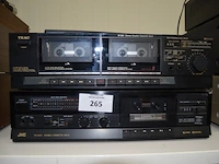 Stereo double cassette deck teac w-390, stereo cassette deck jvc td-x101 - afbeelding 1 van  8