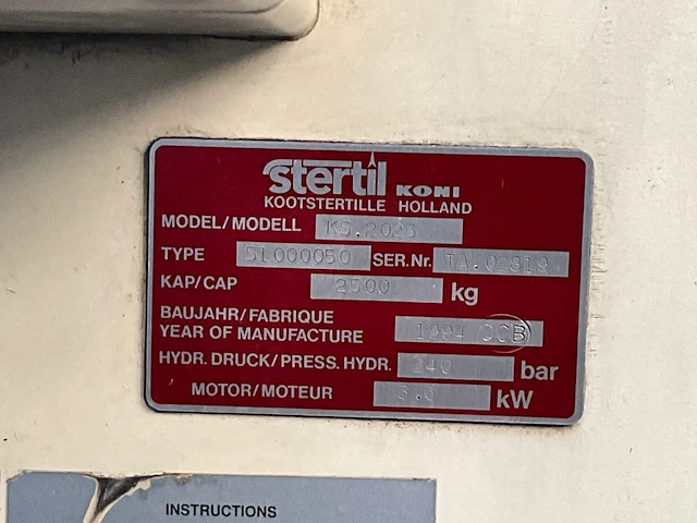 Stertil koni 2-koloms hefbrug ks.2025 - afbeelding 4 van  6