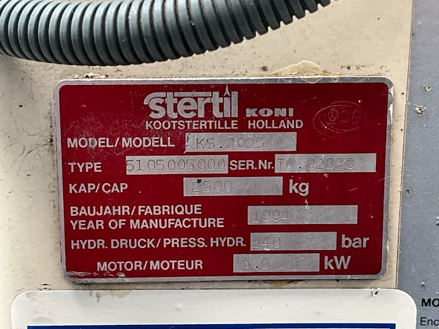 Stertil koni 2-koloms hefbrug ks.2025 - afbeelding 4 van  6