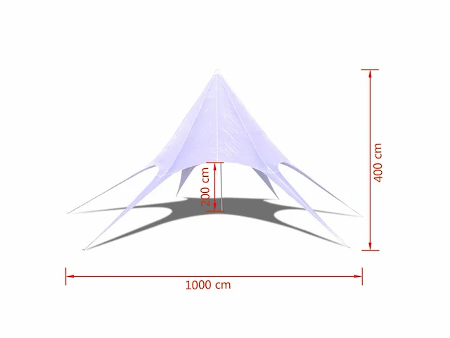 Stervormige tuintent 10 m - levering enkel in belgië - afbeelding 7 van  7