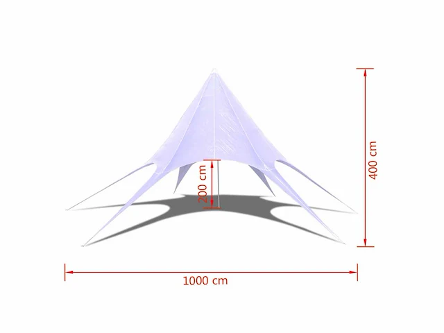 Stervormige tuintent 10m - afbeelding 7 van  7