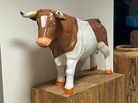 Stier h69cm x l110cm bruin/wit - afbeelding 1 van  2