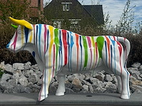 Stier h69cm x l110cm wit trash - afbeelding 1 van  2