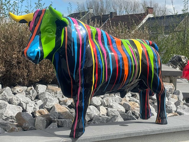 Stier h69cm x l110cm zwart trash - afbeelding 2 van  2