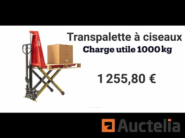 Stier manuele schaarpalletwagen - afbeelding 2 van  7
