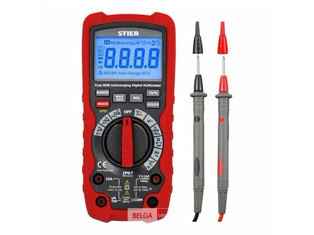 Stier profi multimeter /temp,meter 60mv - 1000v ac/dc cat iii 1000v. - afbeelding 1 van  4