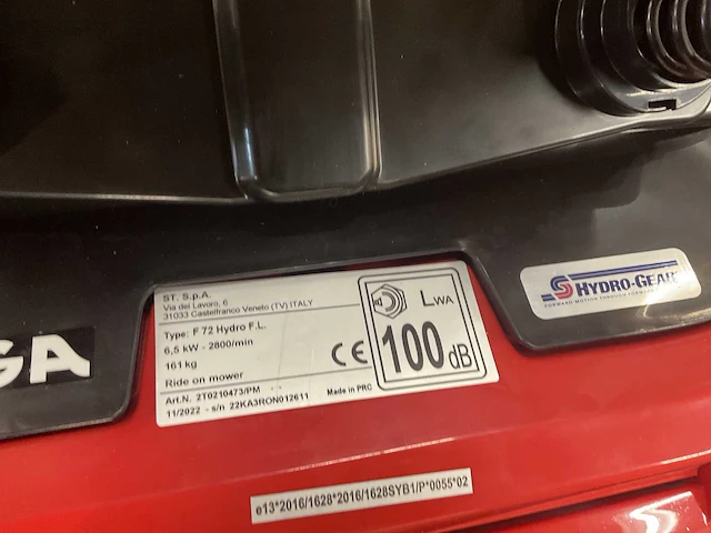 Stiga colombia f72 hydro f.l. zitmaaier - afbeelding 2 van  10