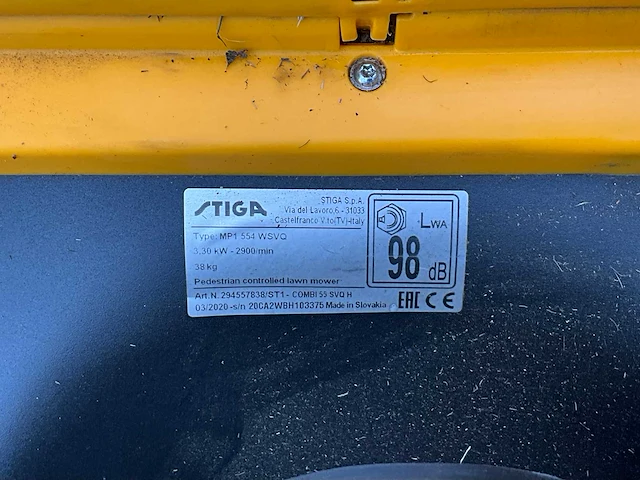 Stiga mp1 554 wsvq grasmaaier - afbeelding 4 van  16