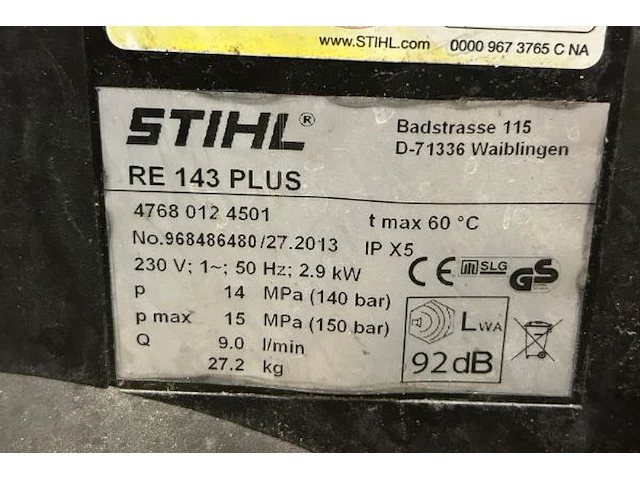 Stihl hogedrukreiniger - afbeelding 7 van  8