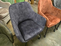 Stoel danny mixed colors op wieltjes (4x) - afbeelding 2 van  9