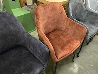 Stoel danny mixed colors op wieltjes (4x) - afbeelding 3 van  9