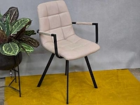 Stoel lucca beige pu (4x) - afbeelding 1 van  7
