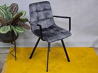Stoel lucca black velvet (4x) - afbeelding 1 van  7