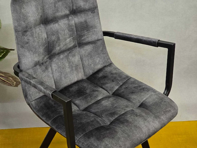 Stoel lucca black velvet (4x) - afbeelding 2 van  7