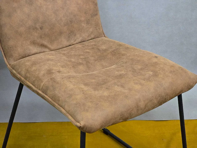 Stoel marco brown microfiber (5x) - afbeelding 3 van  6