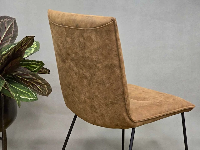 Stoel marco brown microfiber (5x) - afbeelding 5 van  6