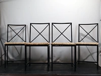 Stoel met rotan zitting (x4) - afbeelding 1 van  5