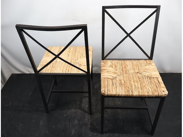 Stoel met rotan zitting (x4) - afbeelding 3 van  5