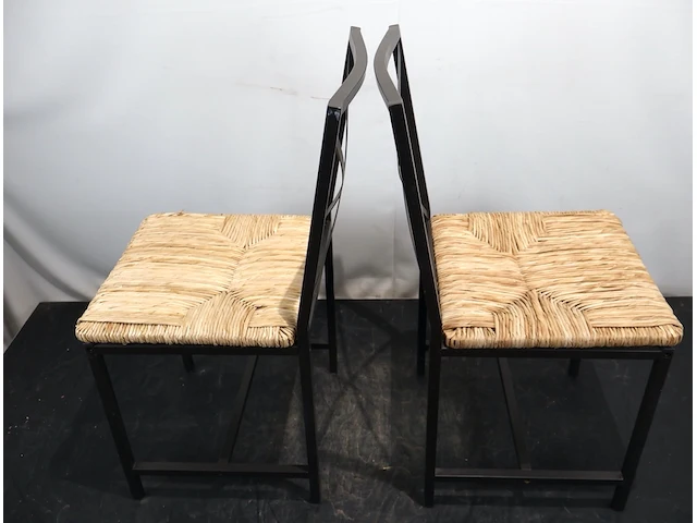Stoel met rotan zitting (x4) - afbeelding 4 van  5