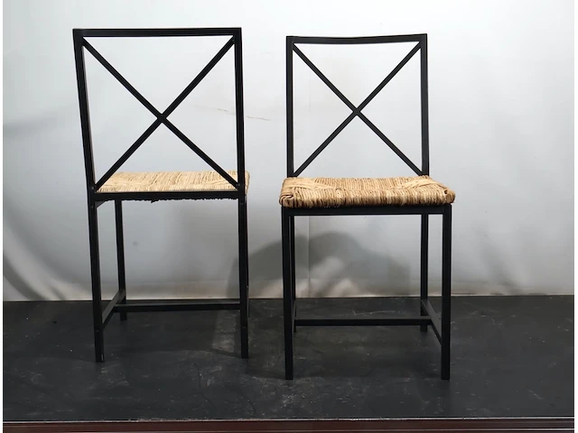 Stoel met rotan zitting (x4) - afbeelding 3 van  6