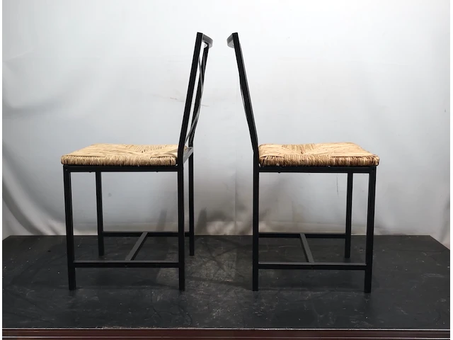 Stoel met rotan zitting (x4) - afbeelding 4 van  6