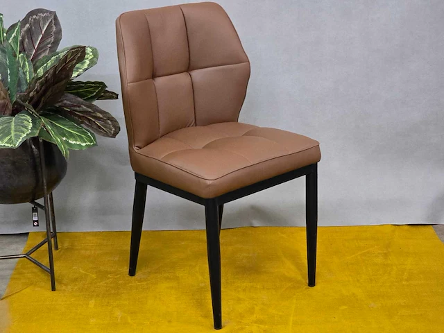 Stoel paris brown pu (6x) - afbeelding 1 van  8