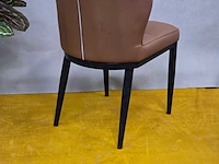 Stoel paris brown pu (6x) - afbeelding 7 van  8