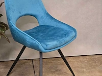 Stoel pitt swivel180 blue velvet (4x) - afbeelding 3 van  8