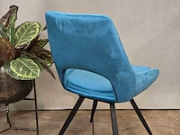 Stoel pitt swivel180 blue velvet (4x) - afbeelding 5 van  8