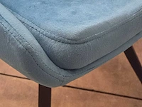 Stoel pitt swivel180 blue velvet (4x) - afbeelding 7 van  8