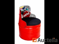 Stoel "street art" metaal rood - afbeelding 1 van  2