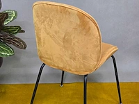 Stoel tessa cognac fabrics (4x) - afbeelding 5 van  5