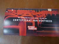 "stoel voor het goede doel" collector item : iconische rode stoel uit het kursaal oostende ( stoel nummer 1205 ) - afbeelding 12 van  13