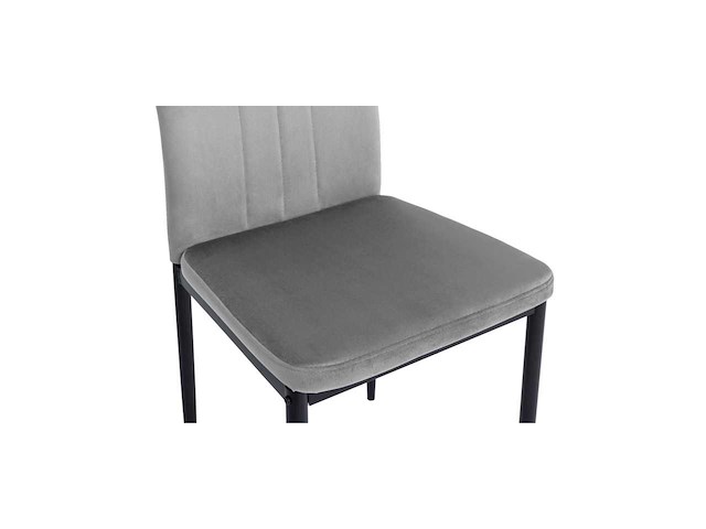 Stoelen - fluweel en zwarte poten (x4) - afbeelding 7 van  9