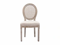 Stoelen - stok, stof & rubberhout - beige (x4) - afbeelding 3 van  17