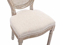 Stoelen - stok, stof & rubberhout - beige (x4) - afbeelding 6 van  17