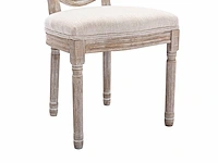 Stoelen - stok, stof & rubberhout - beige (x4) - afbeelding 10 van  17