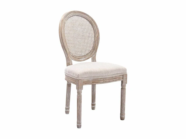 Stoelen - stok, stof & rubberhout - beige (x4) - afbeelding 13 van  17