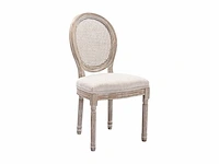 Stoelen - stok, stof & rubberhout - beige (x4) - afbeelding 13 van  17