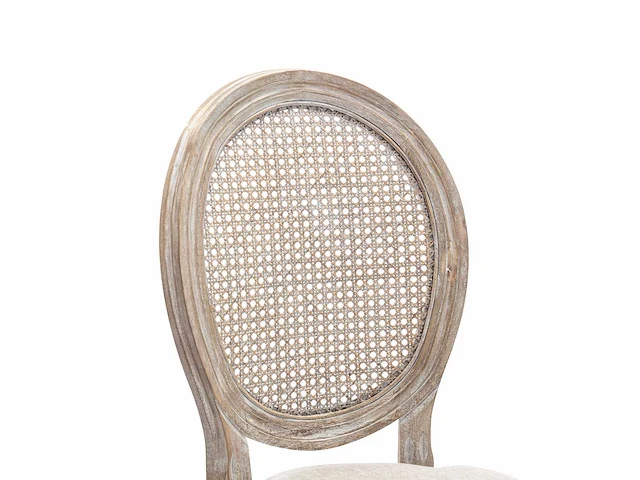 Stoelen - stok, stof & rubberhout - beige (x4) - afbeelding 14 van  17