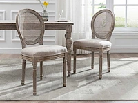 Stoelen - stok, stof & rubberhout - beige (x4) - afbeelding 17 van  17