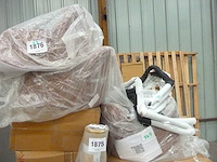 Stoelen met armleuningen - fluweel en metaal - terracotta - door pascal morabito (x4) - afbeelding 8 van  8