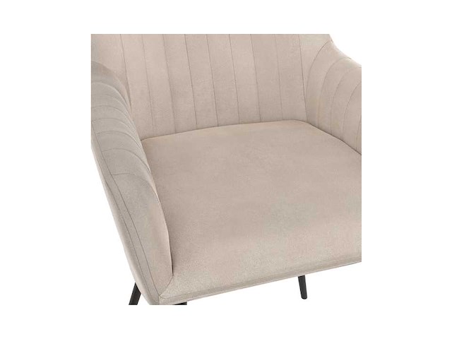 Stoelen met fluwelen armleuningen en metalen poten (x4) - afbeelding 4 van  8