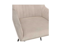 Stoelen met fluwelen armleuningen en metalen poten (x4) - afbeelding 4 van  8