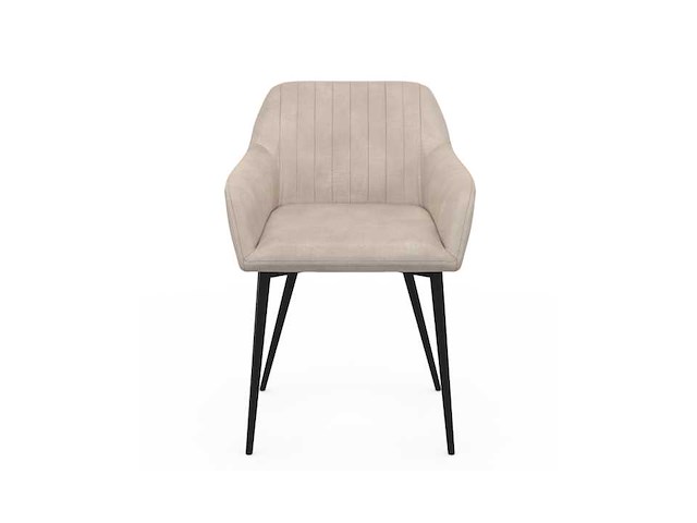 Stoelen met fluwelen armleuningen en metalen poten (x4) - afbeelding 6 van  8