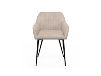 Stoelen met fluwelen armleuningen en metalen poten (x4) - afbeelding 6 van  8